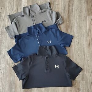 Under Armour- Boys Youth Medium Polo BUNDLE